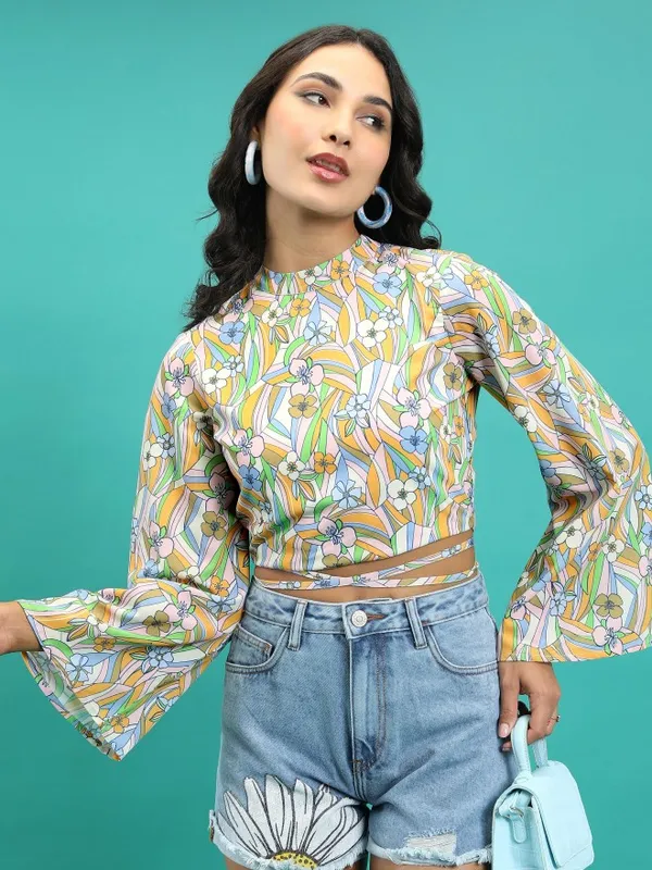  Tokyo Talkies Women Pink Printed Regular Tops