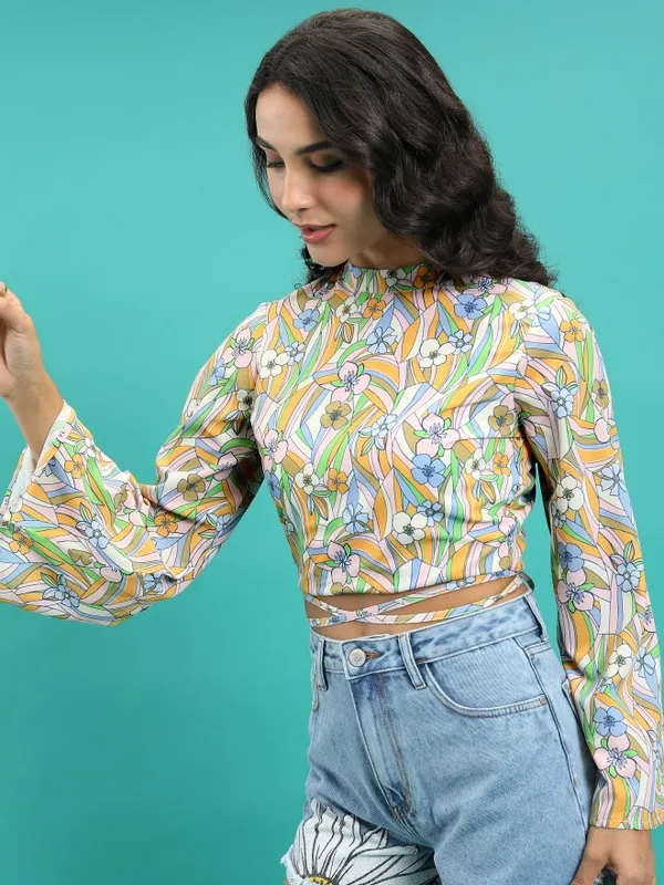 Tokyo Talkies Women Pink Printed Regular Tops