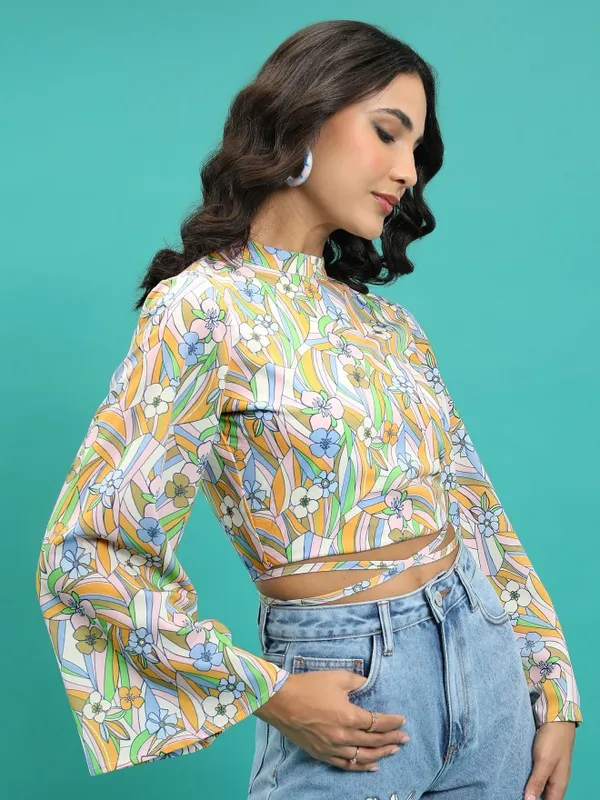  Tokyo Talkies Women Pink Printed Regular Tops