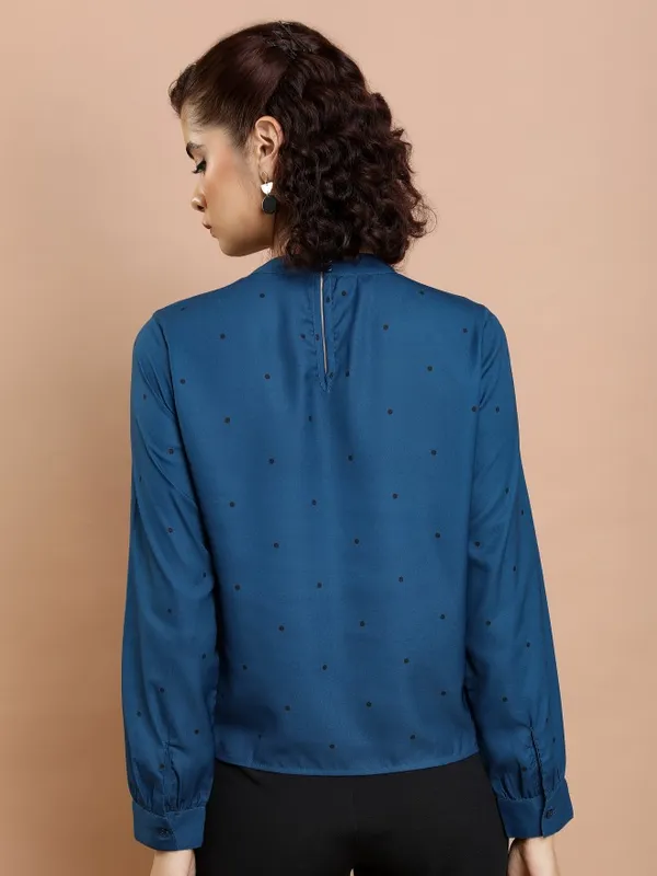 Printed Blouson Top