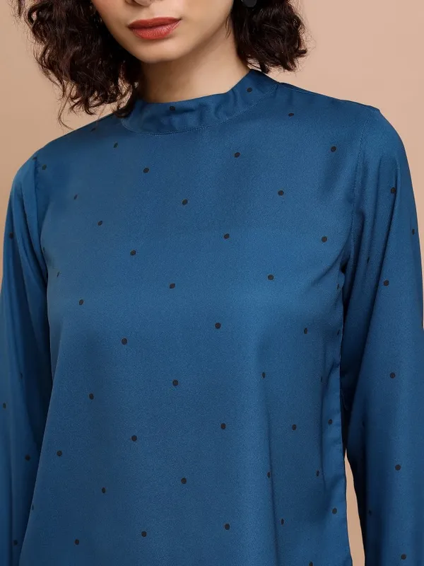 Printed Blouson Top