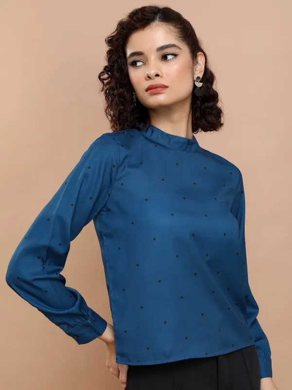 Printed Blouson Top