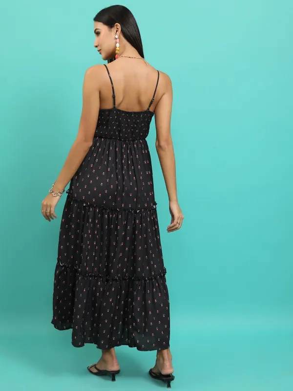 Printed Fit And Flare Dress