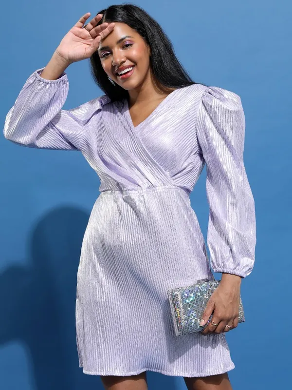 Solid Wrap Dress
