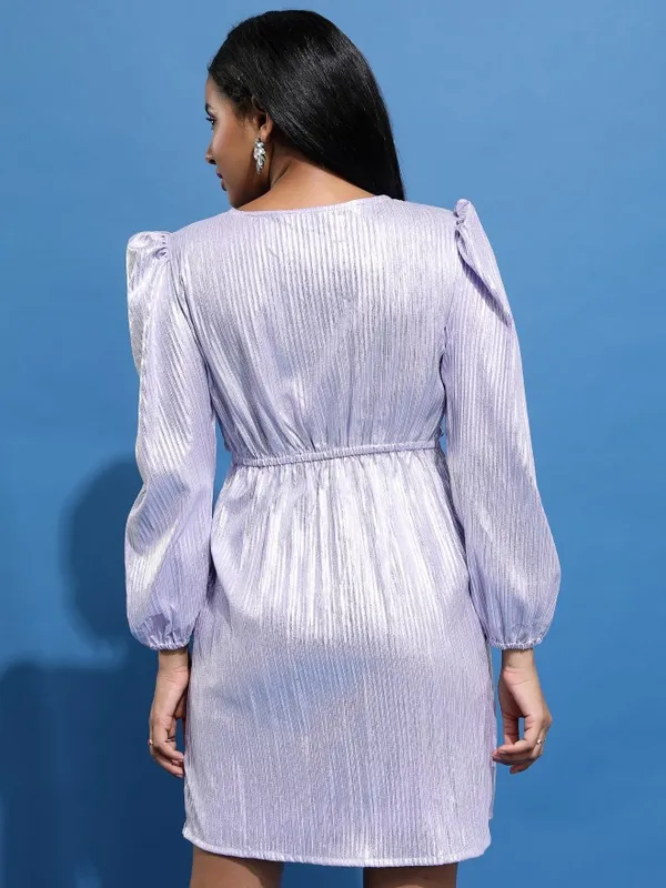Solid Wrap Dress