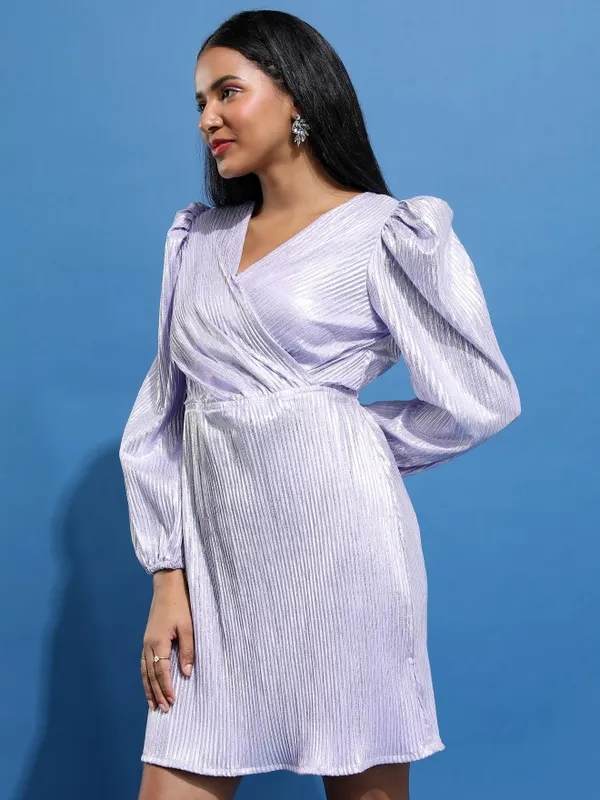Solid Wrap Dress