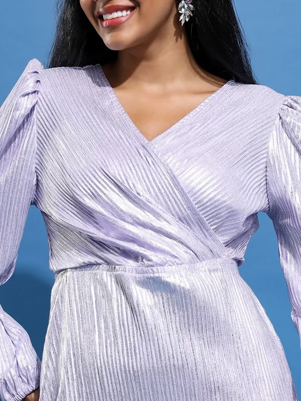 Solid Wrap Dress