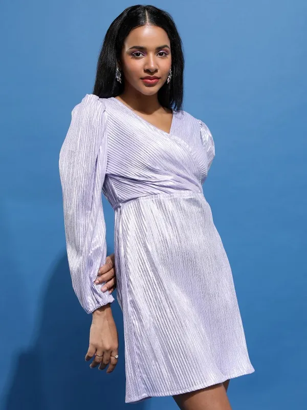 Solid Wrap Dress