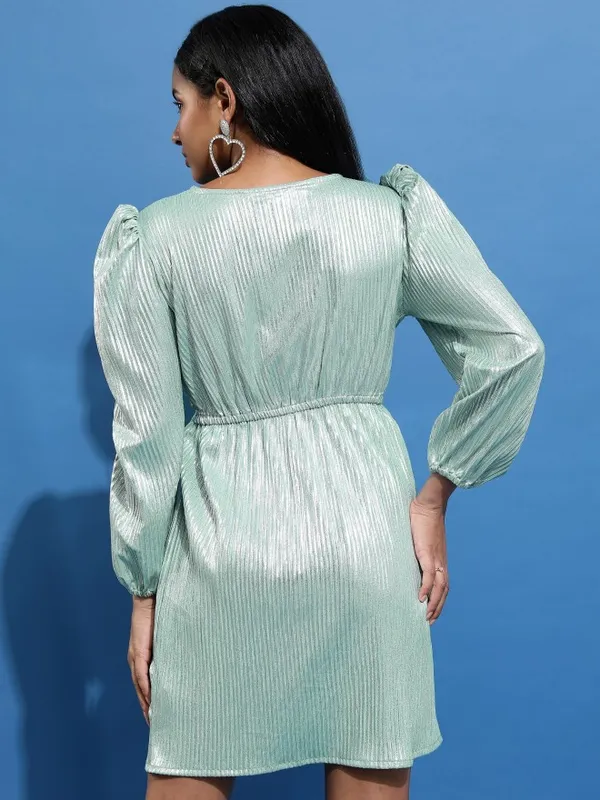 Solid Wrap Dress