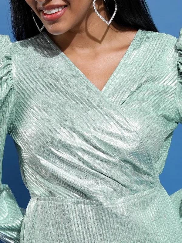 Solid Wrap Dress