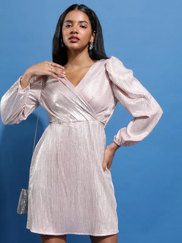 Solid Wrap Dress