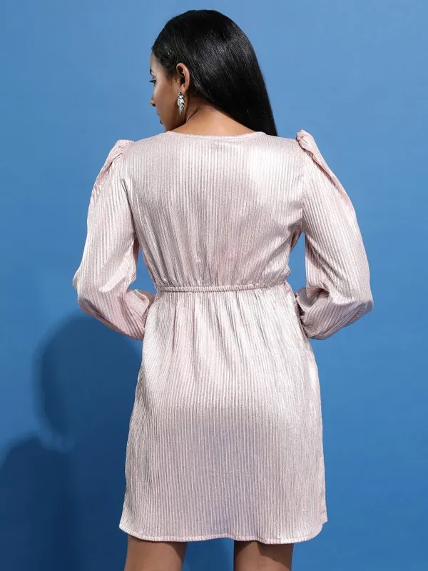Solid Wrap Dress