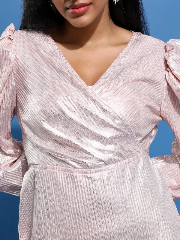 Solid Wrap Dress