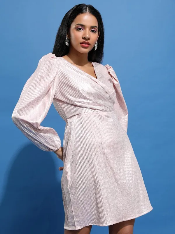 Solid Wrap Dress