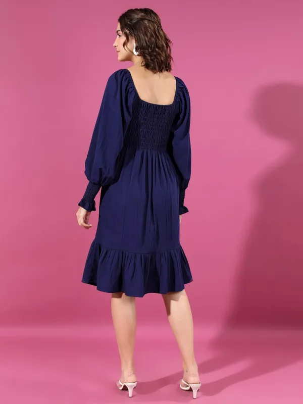 Solid Drop-Waist Dress