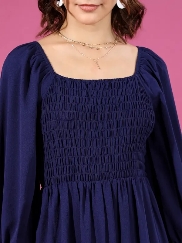 Solid Drop-Waist Dress
