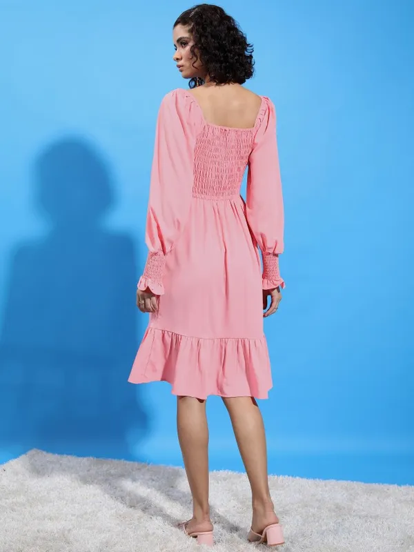 Solid Drop-Waist Dress