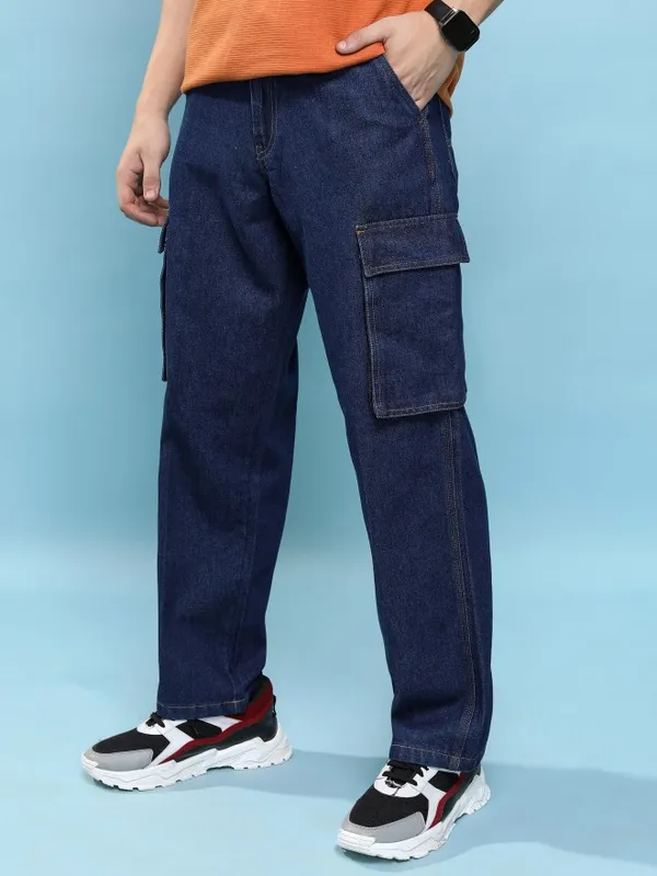  Highlander Men Blue Relaxed Fit Clean Look Jeans