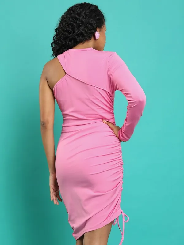 Ketch Women Pink Solid Bodycon Dress