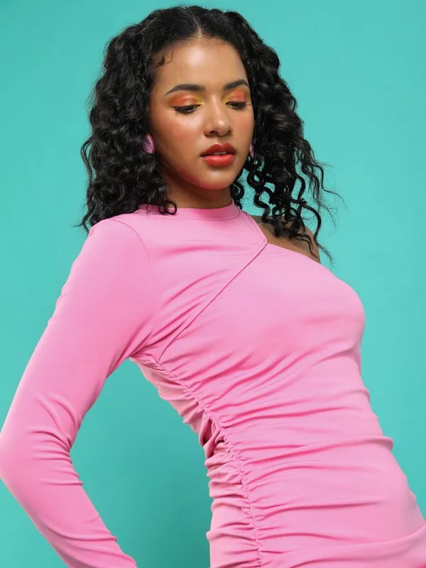 Ketch Women Pink Solid Bodycon Dress