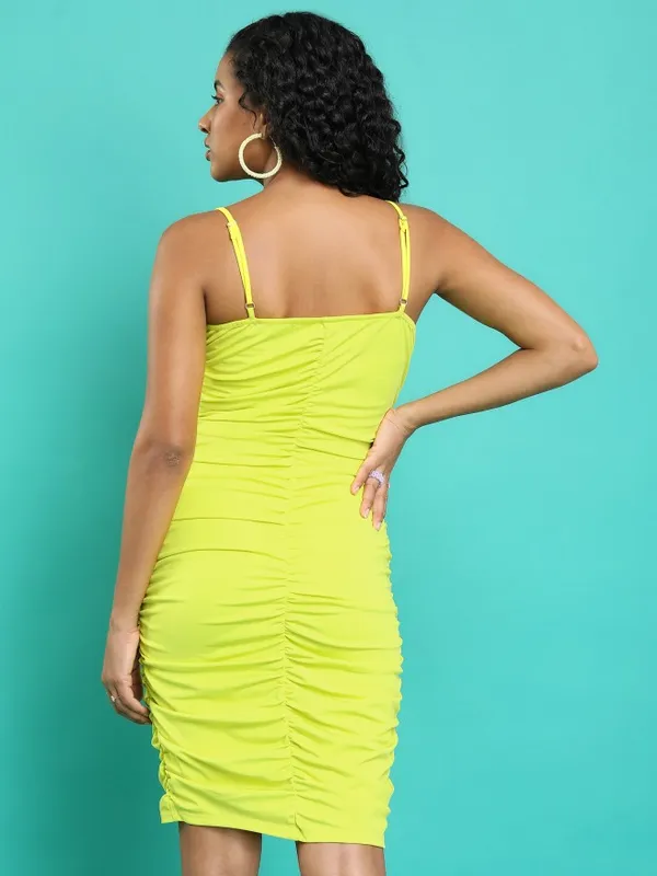  Ketch Women Yellow Solid Bodycon Dresses