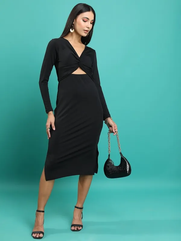  Ketch Women Black Solid Sheath Dresses