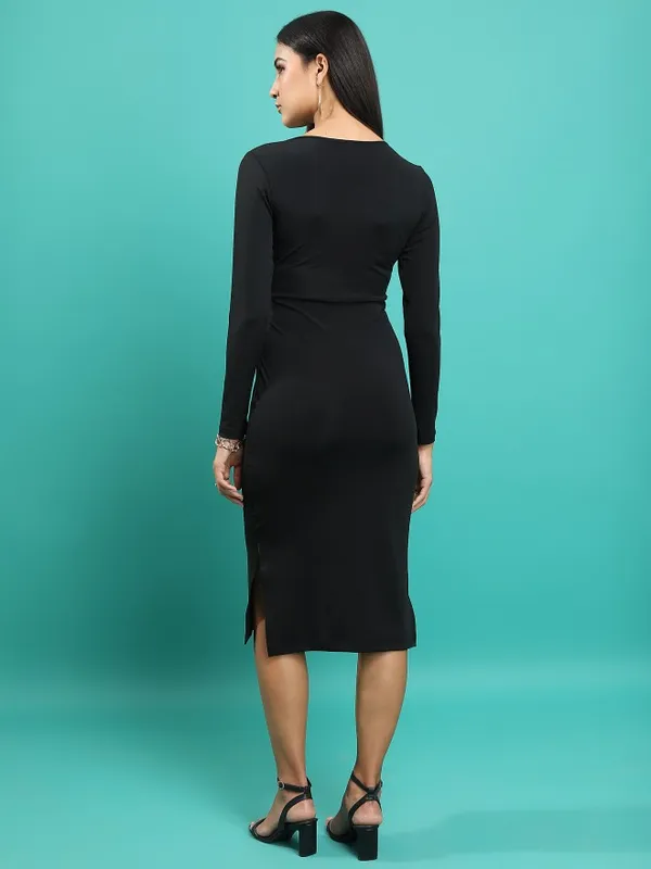  Ketch Women Black Solid Sheath Dresses