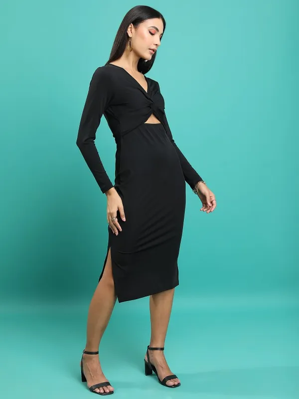  Ketch Women Black Solid Sheath Dresses
