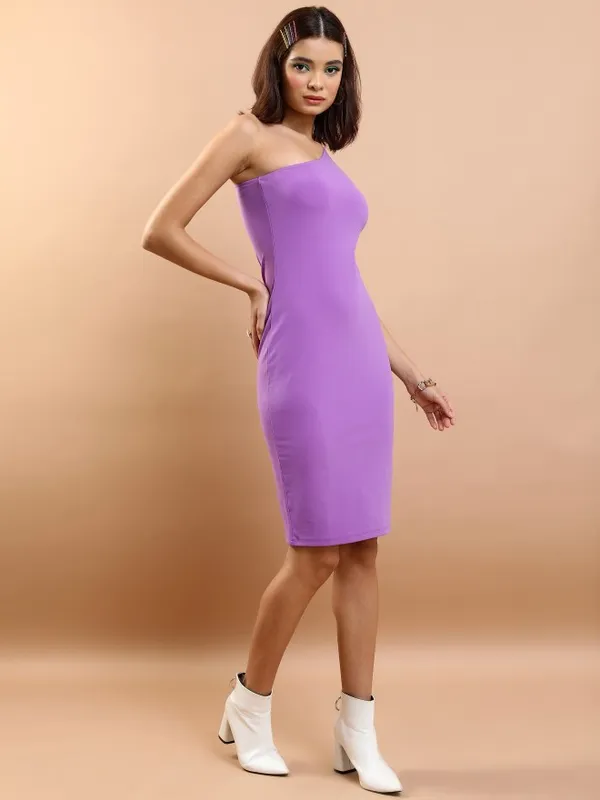  Tokyo Talkies Women Purple Solid Bodycon Dresses