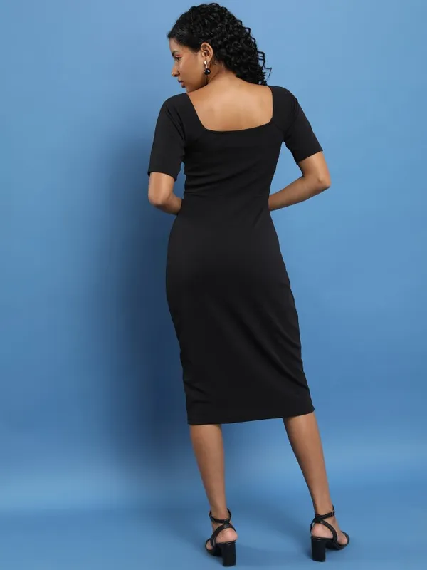 Ketch Women Black Solid Sheath Dress