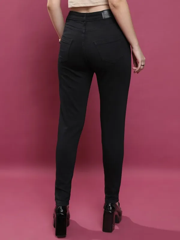  Tokyo Talkies Women Black Skinny Fit Clean Look Jeans