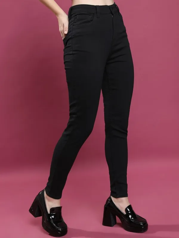  Tokyo Talkies Women Black Skinny Fit Clean Look Jeans