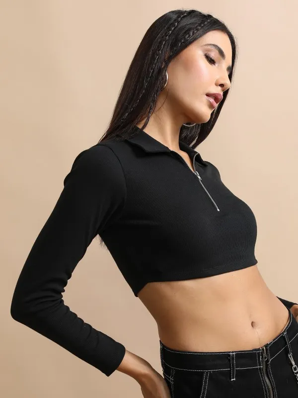  Tokyo Talkies Women Black Solid Tank Tops