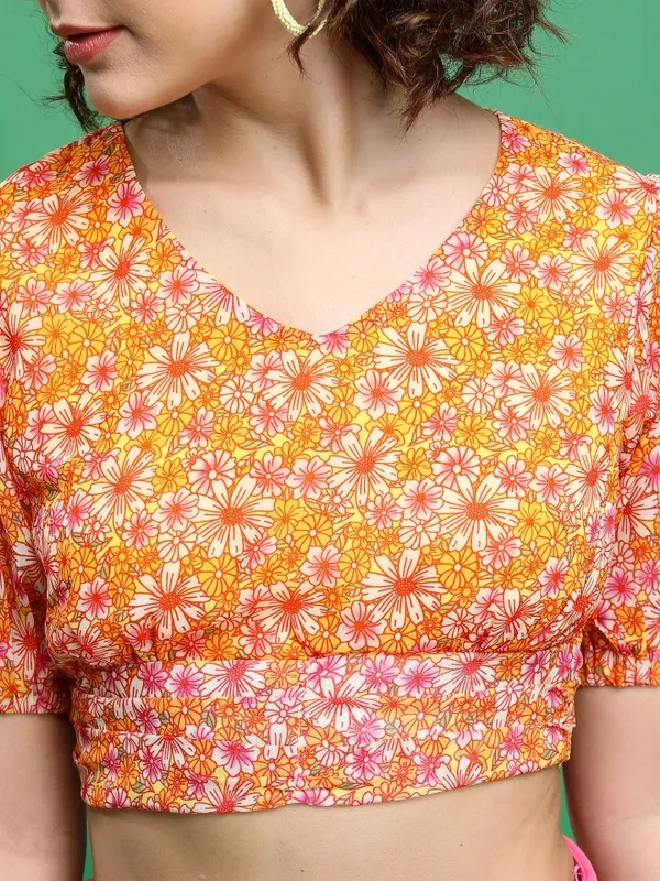 Printed Bardot Top