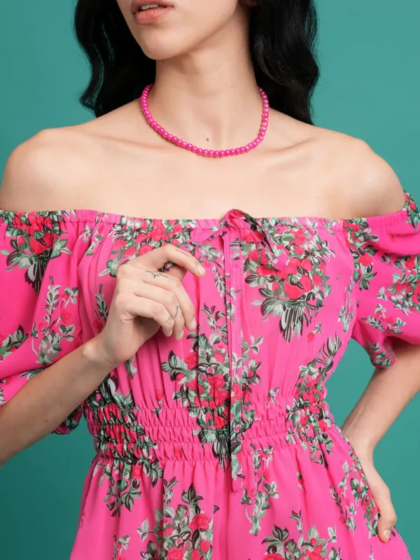 Printed Fit & Flare Dress