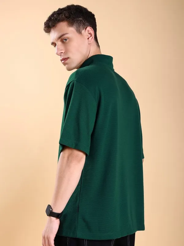 Men Solid Oversized Fit T-Shirt