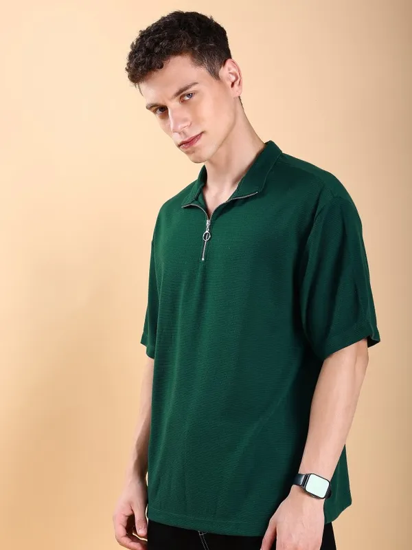 Men Solid Oversized Fit T-Shirt