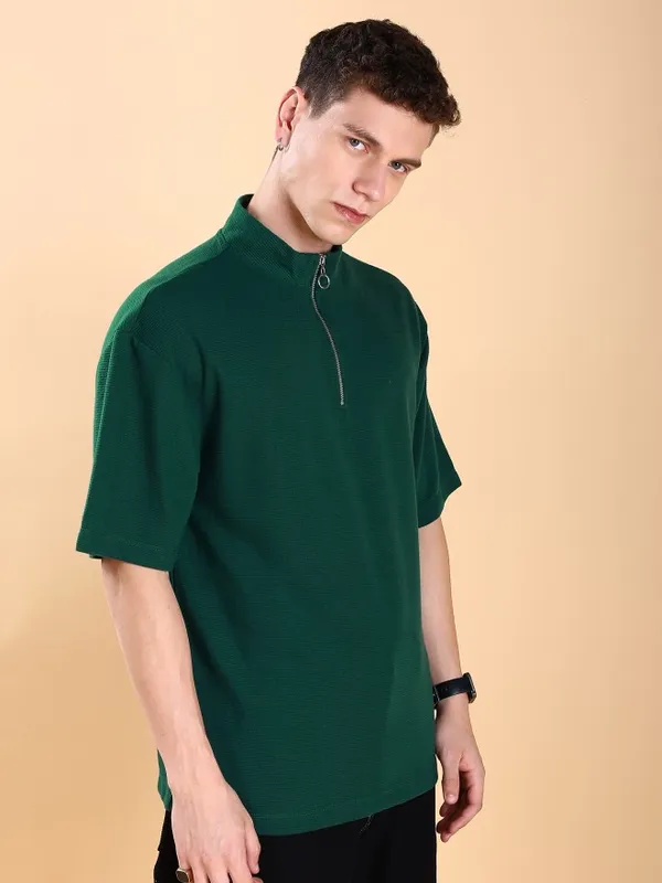Men Solid Oversized Fit T-Shirt