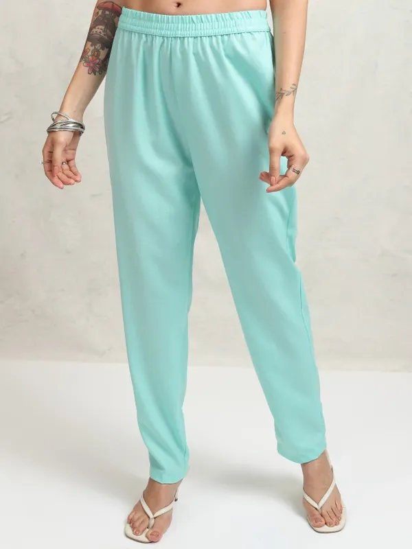Ketch Women Blue Printed Kurta With Trousers And Dupatta