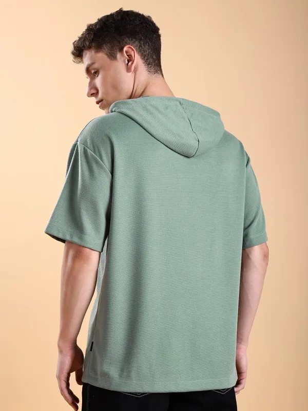 Men Solid Oversized Fit T-Shirt