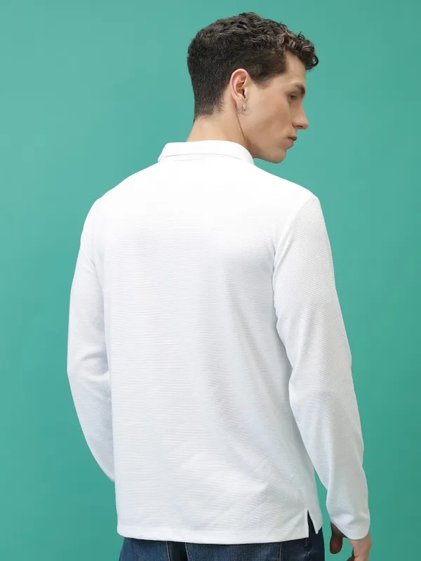 Solid Polo Collar T-Shirt