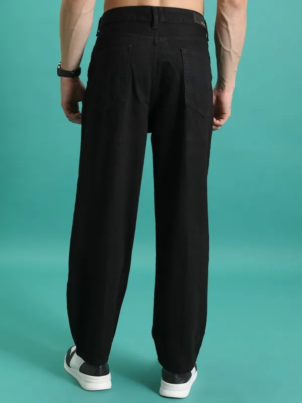  Highlander Men Black Relaxed Fit Clean Look Jeans