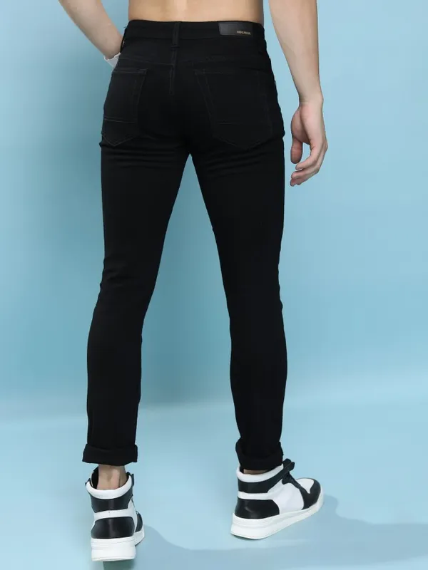  Highlander Men Black Skinny Fit Jeans