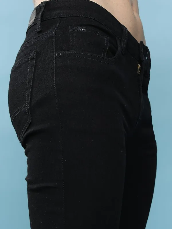  Highlander Men Black Skinny Fit Jeans