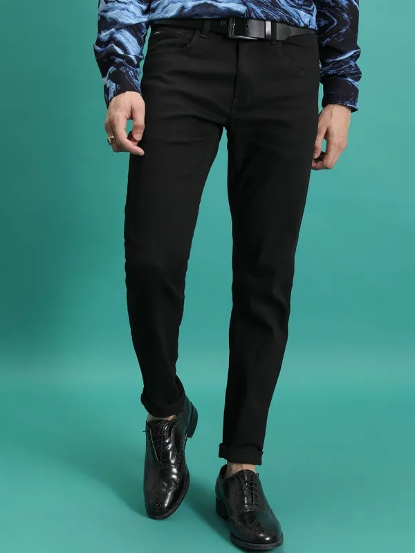  Highlander Men Black Skinny Fit Jeans