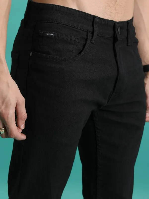  Highlander Men Black Skinny Fit Jeans