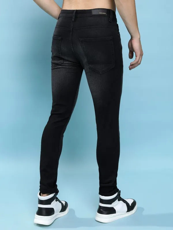  Highlander Men Black Skinny Fit Jeans