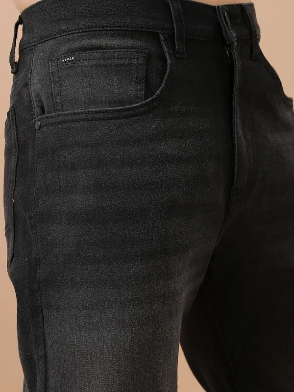  Highlander Men Black Bootcut Clean Look Jeans