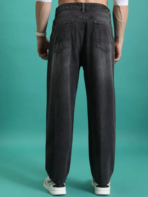  Highlander Men Grey Relaxed Fit Clean Look Jeans