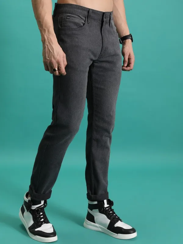  Highlander Men Grey Skinny Fit Jeans